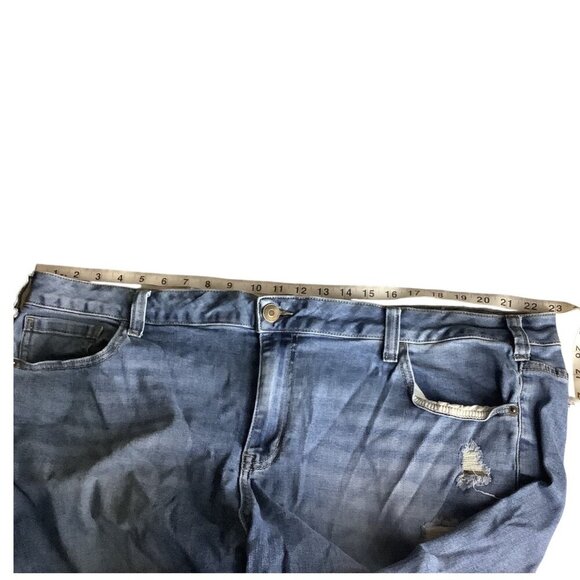 Venezia Womens Distressed Denim Jeans Sz 24 Blue 5 Pocket Design Button Closure - Picture 8 of 16